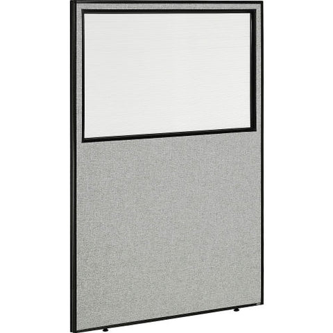 Interion® Office Partition Panel with Partial Window, 48-1/4"W x 72"H,