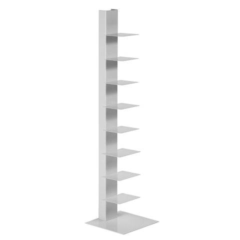 47.5'' H x 11.75'' W Steel Geometric Bookcase color white