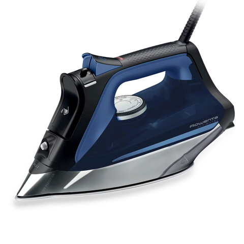 Rowenta Ultimate+ Steam Iron - Vertical Steam, Auto-off, Black & Blue DW8350