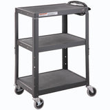 Steel Audio Visual & Instrument Cart, Black