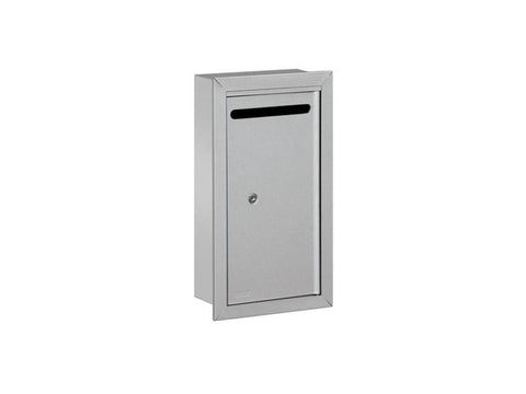 Salsbury 2265AP Letter Box (Includes Commercial Lock) - Slim - Recessed Mounted - Aluminum - Private Access