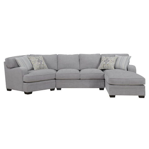 Morning Haze Chofa Sectional with Track Arms in Gray