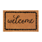 Quantasia Indoor/Outdoor Coir Doormat with Welcome Message and Non-Slip Back