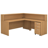 L Shaped Reception Desk with Drawers