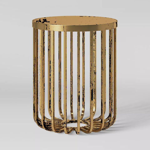 Kibara Cage Accent Table Brass - Opalhouse™