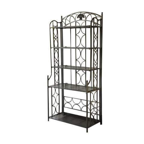Iron Bakers Rack in Pewter
