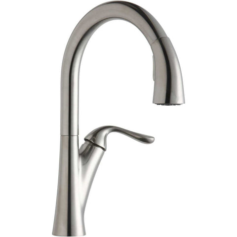 Elkay LKHA4031LS, Harmony Pull-Down Kitchen Faucet, Lustrous Steel, Single Lever Handle