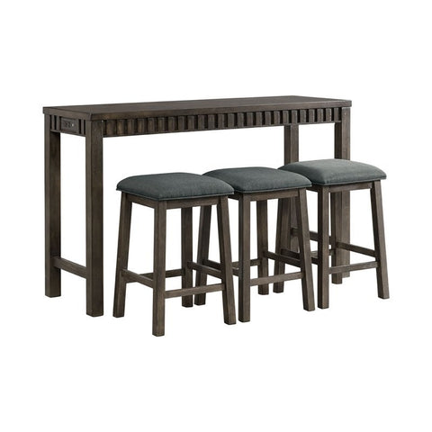 Picket House Furnishings Montego Multipurpose Bar Table Set in Brown