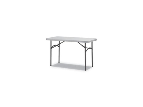 Rectangular Plastic Folding Table, 48w x 24d x 29h, Gray