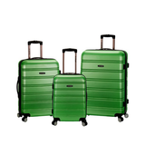 Rockland Luggage Melbourne 3 Piece Hardside Luggage Set with 30" Large Upright