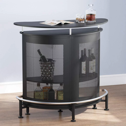 Table Bar Unit with Metal Mesh Front
