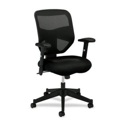 HON Prominent Mesh High-Back Task Chair, Mesh Black Seat - Black Frame