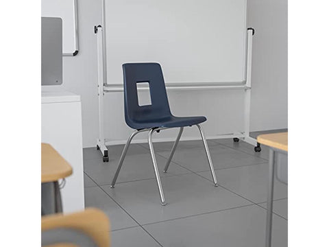 Advantage Navy Student Stack School Chair - 18-Inch