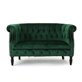 Charlotte Velvet 51.5" Rolled Arm Loveseat
