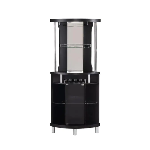 Arms 31.5-in x 72-in Black Corner Corner Bar