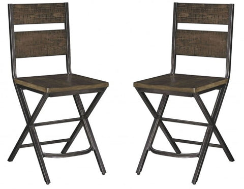 Kavara Medium Brown Counter Height Stool Set Of 2