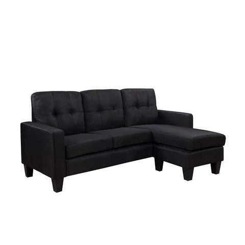 Iris Reversible Modern Sectional - Black