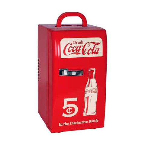 Coca-Cola Retro 18 Can Mini Fridge 22L (23 qt.), AC/DC Portable Cooler, Includes 12V and AC Cords