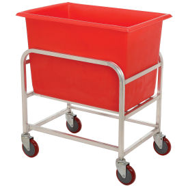 Winholt 30-6-A/RD Aluminum Bulk Mover 6 Bushel with Red Tub, 33"L x 24"W x 36"H