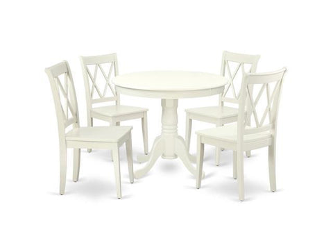 Dining Room Set Linen White, ANCL5-LWH-W