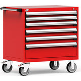 Heavy Duty Modular Mobile Cabinet, 6 Drawers