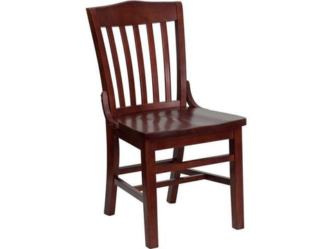 HERCULES Series School House Back Mahogany Wood Restaurant Chair and Barstool