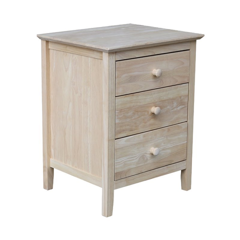 International Concepts Home Accents Unfinished 3-Drawer Accent Table