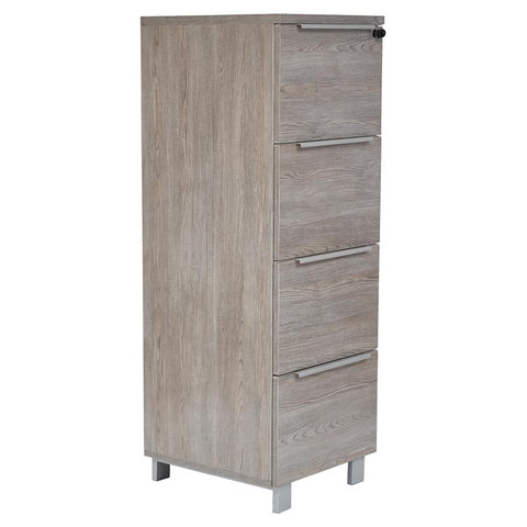 4 Drawers File Cabinet with Lock in Gray