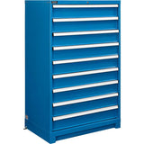 Modular Drawer Cabinet, 9 Drawers, w/Lock, 36"W x 24"D x 57"H