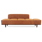 80" Genuine Leather Armless Sleeper