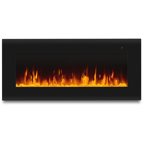 40" Wall Mounted Electric Fireplace in Black