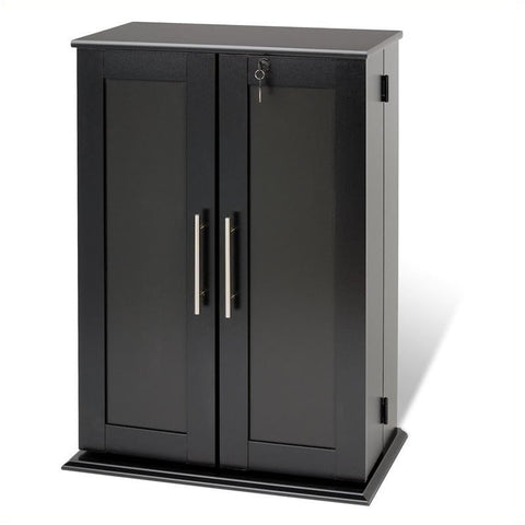 34" Small Shaker Style Deluxe Media Cabinet in Black