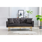 Futon Couch Bed Upholstered Adjustable Convertible Sofa Velvet