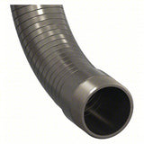 Interlocked Metal Hose: 4 in Hose Inside Dia., 14 ft Hose Lg, 18 in Bend Radius