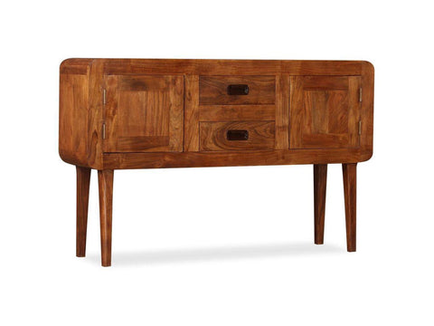 vidaXL Solid Wood Sideboard with Sheesham Finish Highboard Storage Cabinet