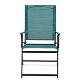 Greyson Square Set of 2 Outdoor Patio Steel Sling Folding Chair