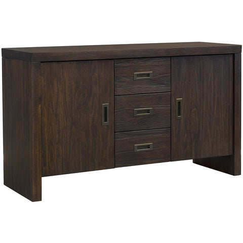 2 Door 54" Casual Solid Wood Sideboard in Carob Brown