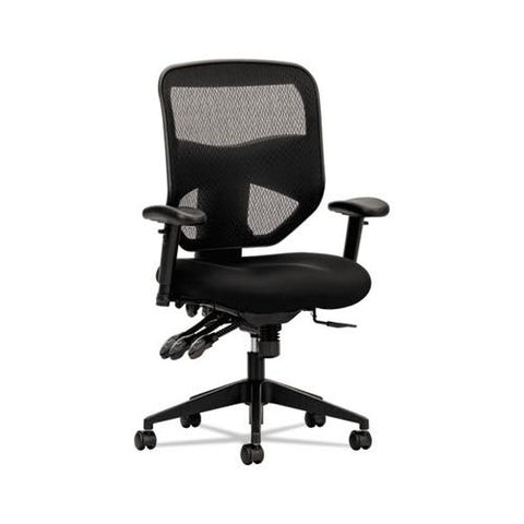 HON VL532 Mesh High-Back Task Chair,Black Seat/Black Back, Black Base