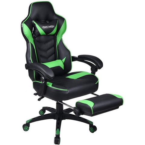 Elecwish Adjustable & Ergonomic Swivel Gaming Chair, Green
