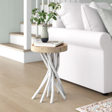 Selah Solid Wood Pedestal End Table