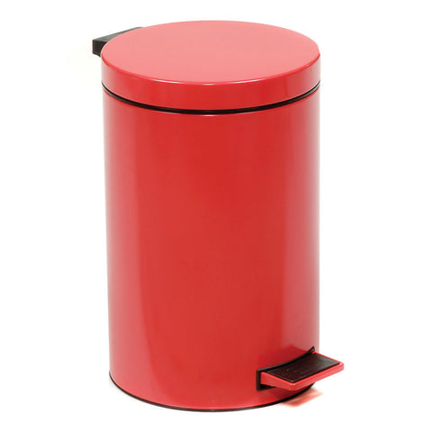3-1/2 Gallon Step On Trash Can - Red