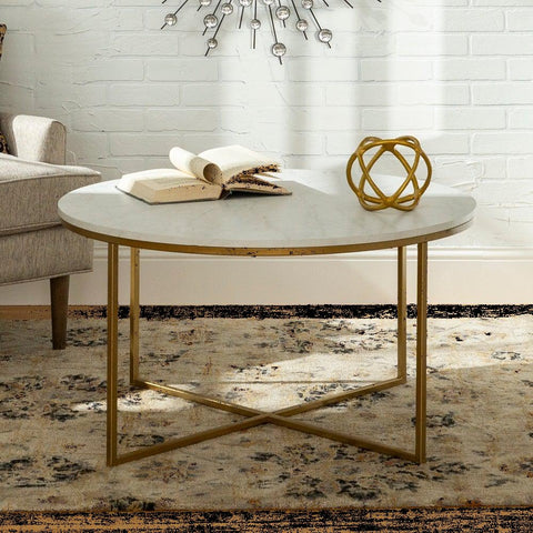 Silver Orchid Helbling 36-inch Round Coffee Table