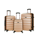 Rockland Luggage Melbourne 3 Piece Hardside Luggage Set with 30" Large Upright