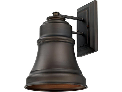 13" h Farmhouse Outdoor Wall Lantern 1-Light Old Bronze Finish