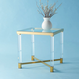 Shawna Acrylic End Table - 23.6" W x 23.6" L x 23.6" H