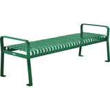 6 ft. Outdoor Steel Slat Park Bench without Back