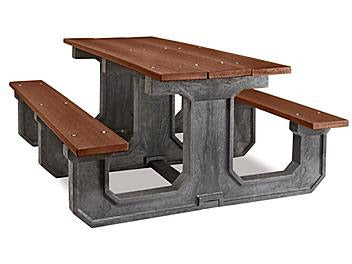Rectangle Recycled Plastic Picnic Table - 6'