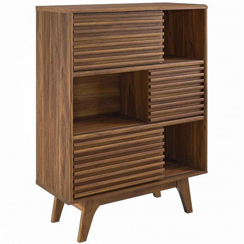 Allora Mid-Century Three Tier Sideboard in Walnut