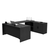 Amleto U-Shaped Executive Desk with Side Cabinets