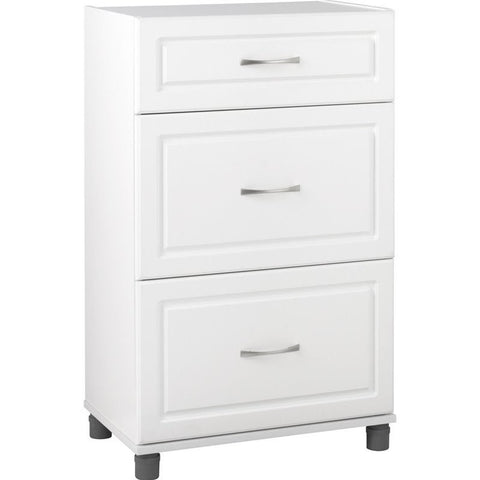 24" 3 Drawer Base Cabinet in White